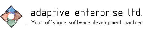 Adaptive Enterprise Ltd. Logo, Your offshore software development partner.